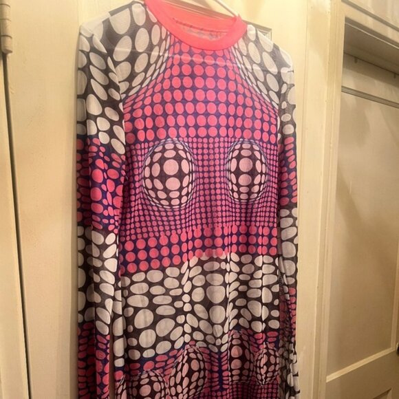 SHEIN Dresses & Skirts - Shein Psychedelic See Thru, Long Sleeve Bodycon Dress